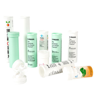 Custom PP Vitamin Tablet Effervescent Empty Plastic Bottles Milk Tablet Tube with Flip