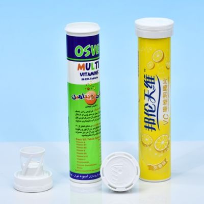 Effervescent Tablet Tube Bottle for Pills Candy Packaging Customize Logo PP Material