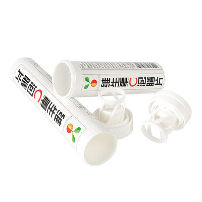 Effervescent Tablet Vitamin C Bottle with PP Cap Customized Logo in White Plastic