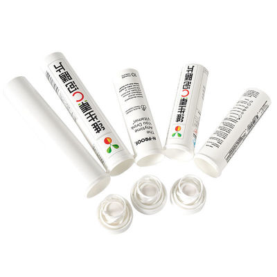 Effervescent Tablet Vitamin C Bottle with PP Cap Customized Logo in White Plastic