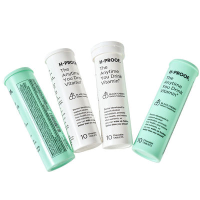 Effervescent Tablet Vitamin C Bottle with PP Cap Customized Logo in White Plastic
