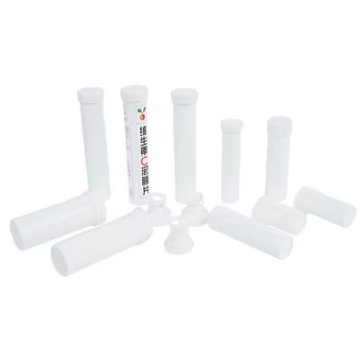 Food Grade PP Customized Design White Long Size Empty Effervescent Tablet Tube Bottle