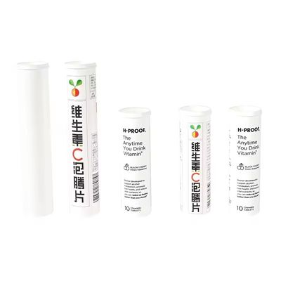 Food Grade PP Customized Design White Long Size Empty Effervescent Tablet Tube Bottle