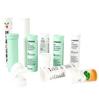 PP Collar Biodegradable Effervescent Tablet Tube Bottle for Vitamin C Medical Pills