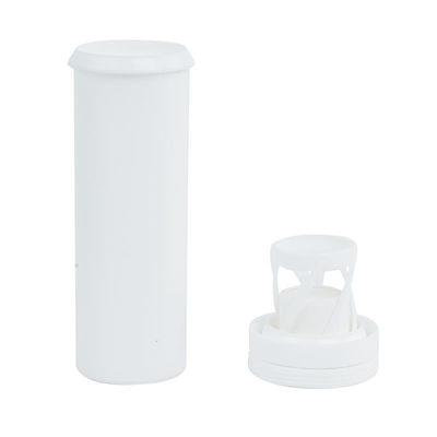 PP Material Customized White Plastic Effervescent Tablet Tube Bottle With Discant Cap