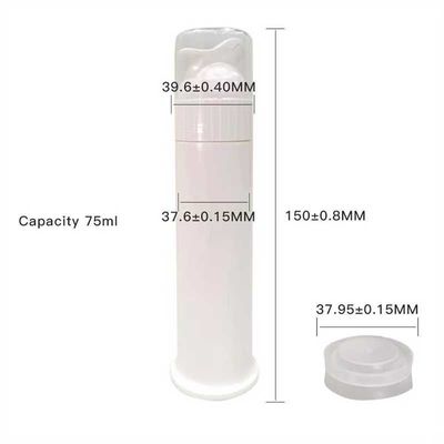 Leak-proof Food Grade PP Bottles Airless Toothpaste Pump Custom Label Available 75ml