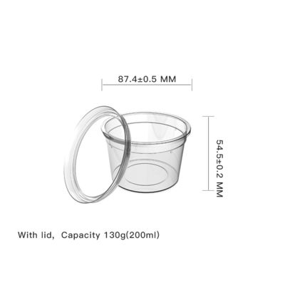 Αγορά 130g PP Clear Cup Single Wall Injection Molding με κάλυμμα φιλικό προς το περιβάλλον και ανακυκλώσιμο ηλεκτρονική κατασκευή