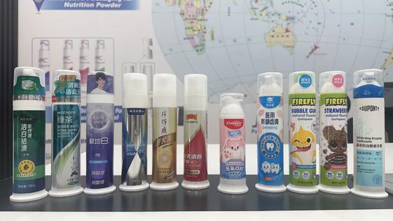 No Waste Design PP Plastic Pump Bottles Toothpaste Custom Logo Color Available 75ml