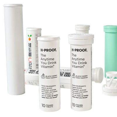 Custom White Straight Effervescent Tablets Packaging Tube for Vitamin C Professional