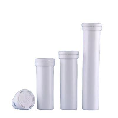 Calcium Vitamin C Effervescent Tablet Tube with Desiccant Cap 144mm Λευκό πλαστικό PP