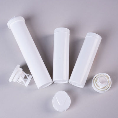 Custom White Straight Effervescent Tablet Tube PP Material For Vitamin Pills Packaging