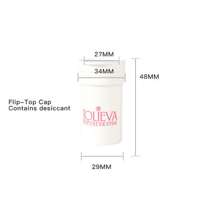 48 mm ύψος Flip-Top κάλυμμα με Desiccant Τροφική ποιότητα PP πλαστικό φουσκωτό σωλήνες δισκίων